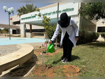 The Riyadh Health Cluster Turns Green in Celebration of Saudi Green Initiative Day