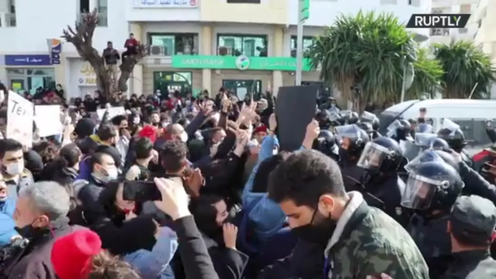 Protesters swarm streets of Tunisia over poverty, police brutality and a botched Covid-19 response