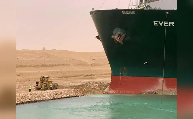 Suez Canal Could Be Blocked For Weeks By "Beached Whale" Ship