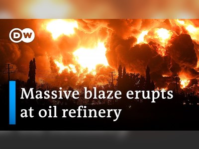 Oil refinery in Indonesia catches fire