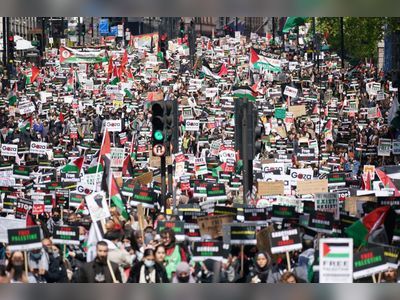 Almost 200,000 people join 'free Palestine' protest in central London