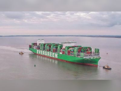 World's largest container ship arrives at Felixstowe