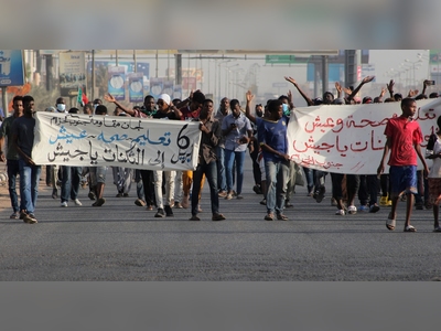 Sudanese mark removal of al-Bashir with protest against army rule