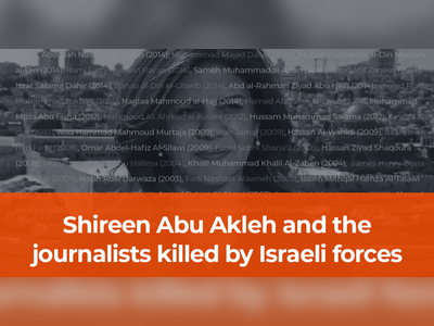 Shireen Abu Akleh and the journalists killed by Israeli forces