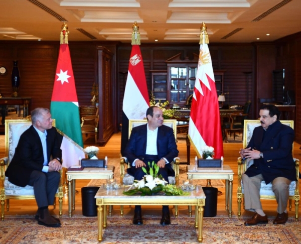 Egyptian, Bahraini, Jordanian leaders stress boosting strategic relations