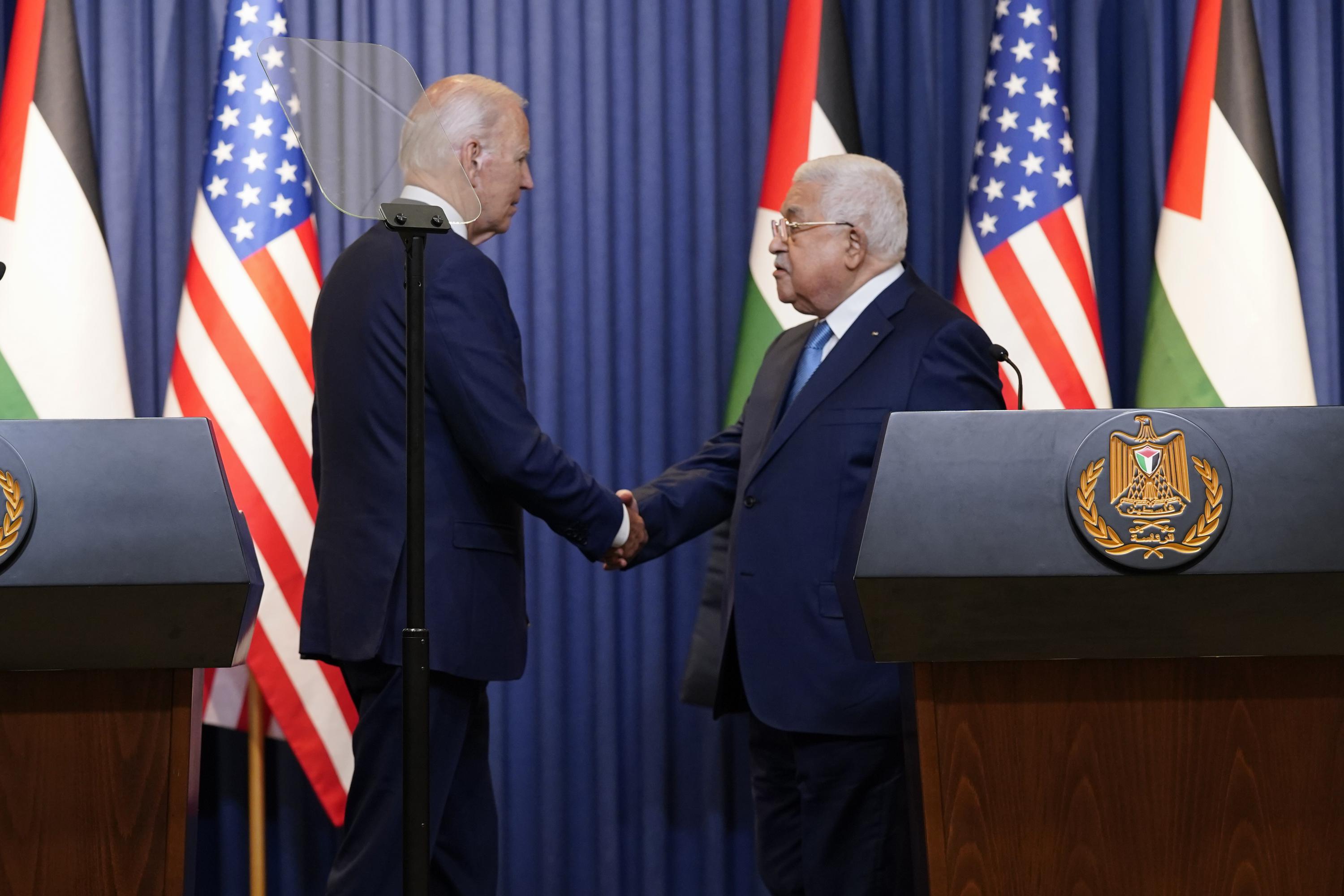 In West Bank, Biden says 'ground is not ripe' for peace