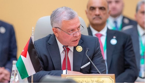 King of Jordan: No security nor stability without guaranteeing establishment of independent Palestinian state