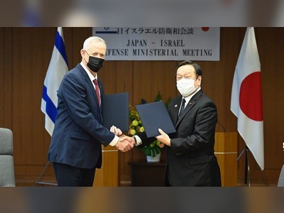 Japan, eyeing military build-up, hosts Israel’s Benny Gantz