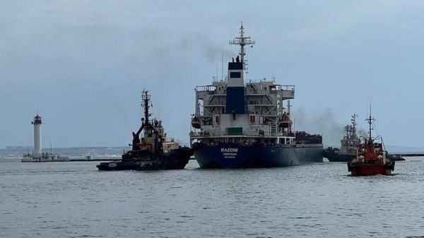First grain ship leaves Ukraine under Russia deal