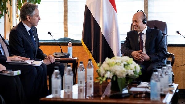 Blinken meets with Yemen’s president, urges extension of UN-mediated truce