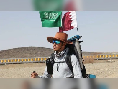 Saudi fan arrives in Qatar after 55-day trek from Jeddah for World Cup