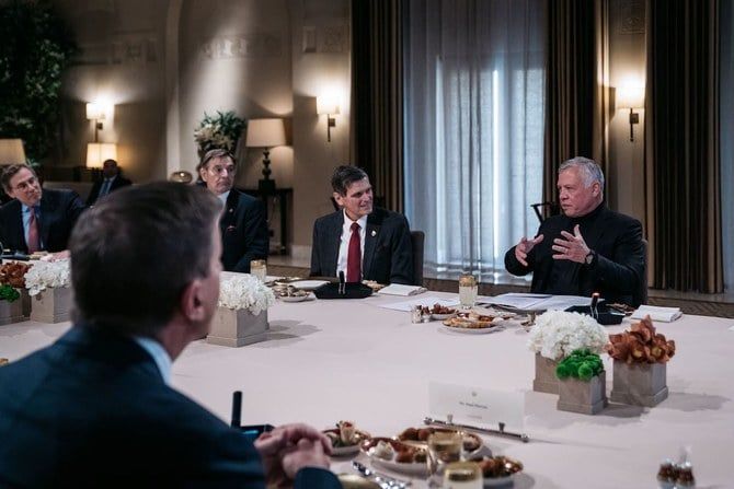 Jordan’s King Abdullah meets US security organization delegation