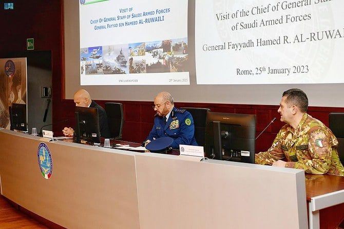 Saudi chief of the general staff meets number of officials in Italy