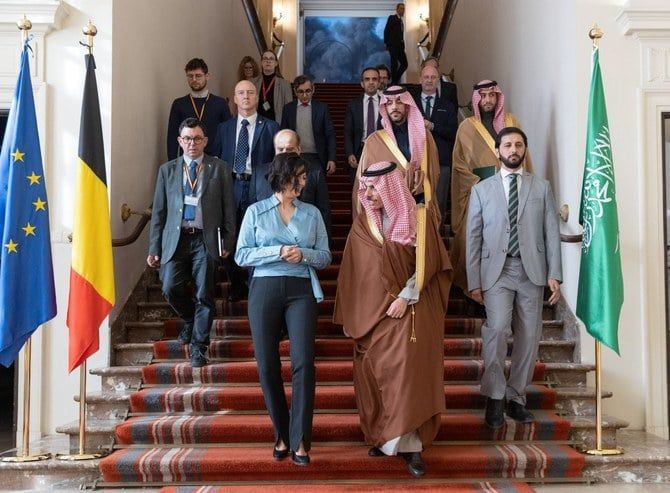 Saudi FM meets president of Belgian Senate