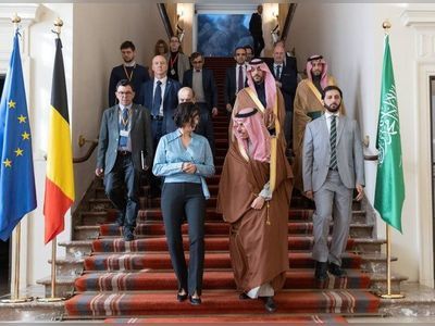 Saudi FM meets president of Belgian Senate