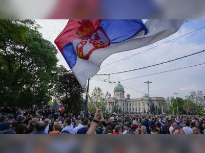 Thousands protest against violence in Serbia for third time in a month