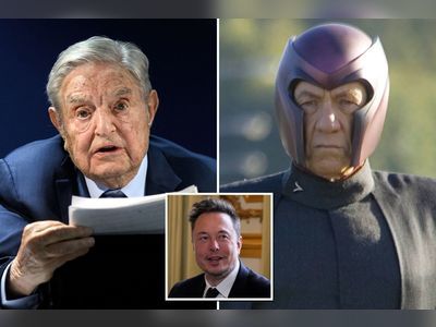 Elon Musk compares George Soros to Magneto, the supervillain from the Marvel Comics series.