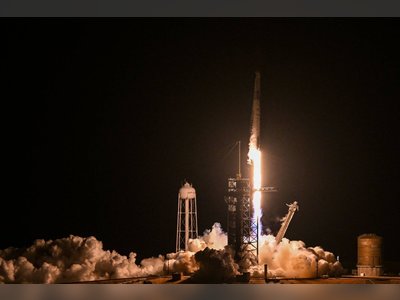 SpaceX Rocket Launches, Carrying Four Astronauts to the International Space Station